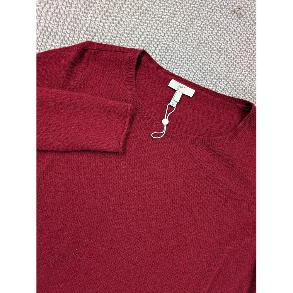 Joie Sweater Tunic Womens Small Red Wool Cashmere Asym Hem Long Sleeve